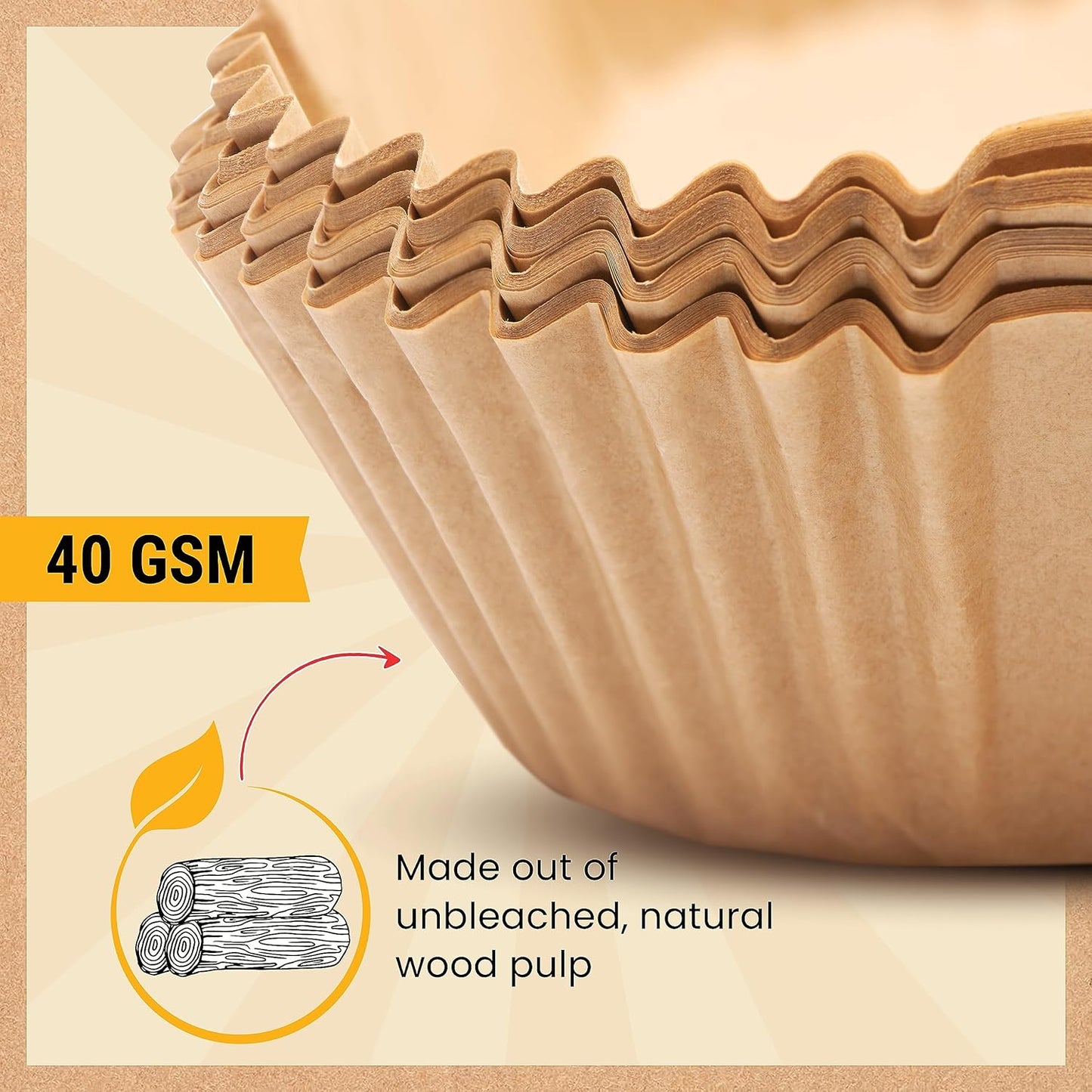 250 pcs Air Fryer Liners, Disposable Airfryer Paper Liners – Non-Stick and Oil Proof for Easy Cleanup, Great for Oven, Pans & Baking – 8” Square for 5-8 qt Basket by Baker's Signature