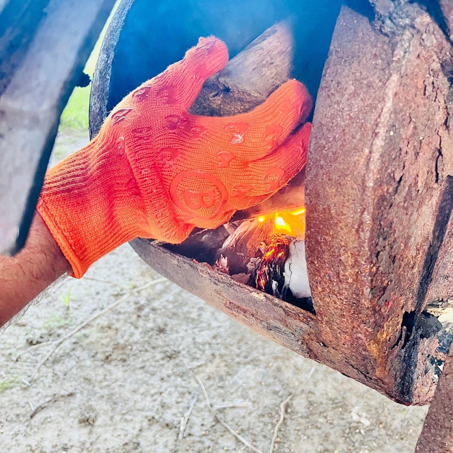 Grill Armor Oven Gloves 932°F Extreme Heat & Cut Resistant Oven Mitts with Fingers for BBQ, Cooking, Grilling, Baking – Accessory for Smoker, Cast Iron, Fire Pit, Camping, Fireplace, Griddle & More