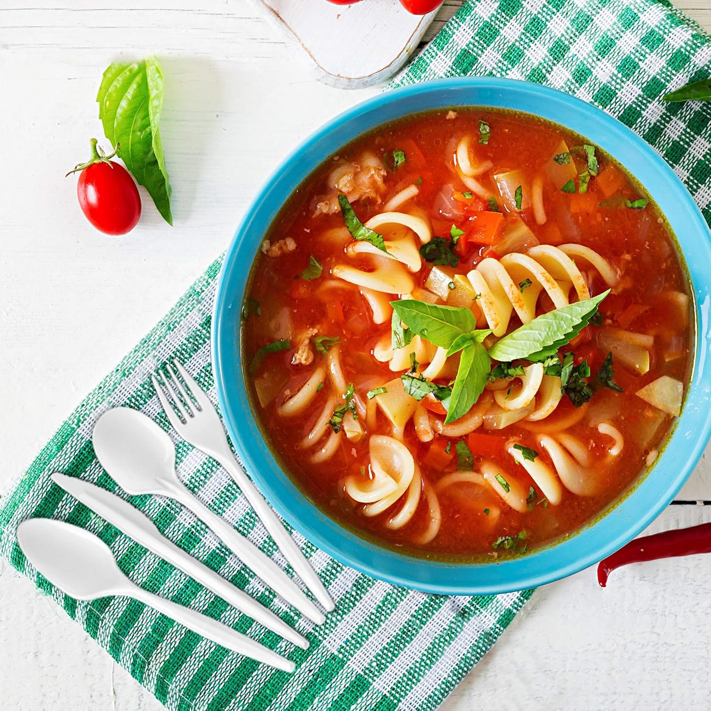 Settings [1000 Count] Plastic White Knives, Practical Disposable Cutlery, Great For Home, Office, School, Party, Picnics, Restaurant, Take-out Fast Food, Outdoor Events, Or Every Day Use, 1 Box